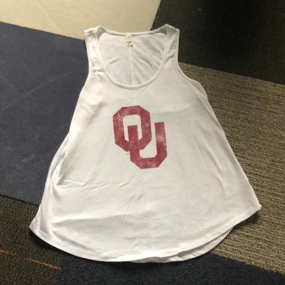 White OU summer tank top